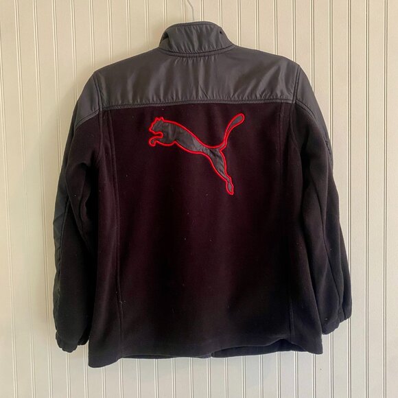 Puma Boys Jacket, Black with Red Accents, Size L. - Picture 11 of 11
